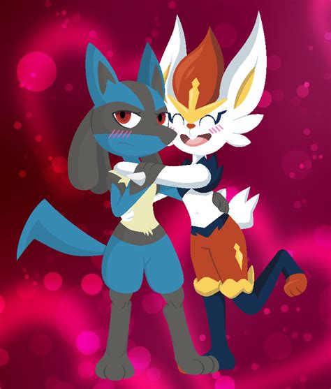 pokemon Lucario x cinderace